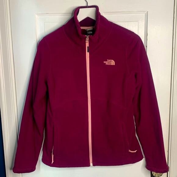 The North Face Women’s Magenta Morning Glory Fleece Jacket Style C708 Sz M - Picture 1 of 11